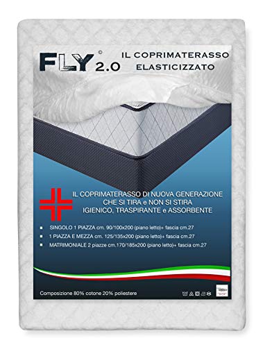 tex family Elastischer Matratzenschoner Fly 2.0, Jacquard-Frottee, mit Ecken, für Einzelbett