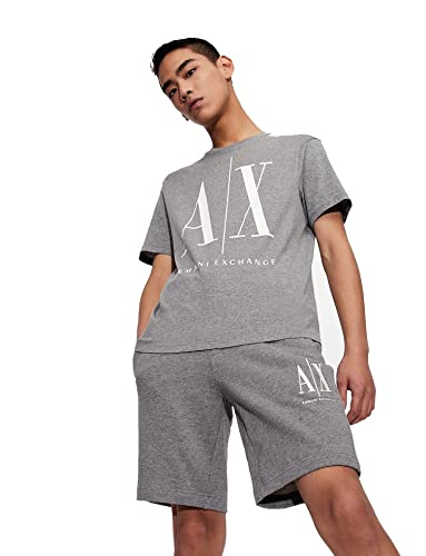 Armani Exchange Herren ICON T T-Shirt, Grau (BC09 Grey 3930), X-Large (Herstellergröße:XL)