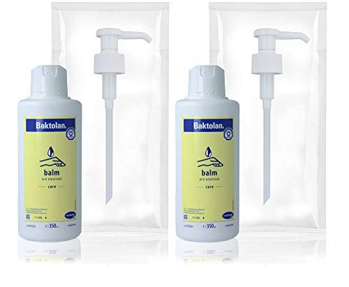 Horn Medical Dosierpumpe mit intensiv pflegendem Wasser-in-Öl Hautbalsam Baktolan Balm (2 x 350 ml)