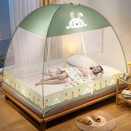 Zusammenklappbares Moskitonetz für das Bett, tragbares Doppeltür-Reise-Moskitonetz mit Netzboden, einfach zu installierendes Pop-up-Moskitonetz-Zelt für Camping-Reisen im Freien,D,2x2.2m