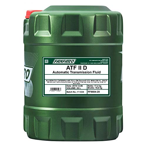 1 x 20L FANFARO ATF DII / Getriebe- Servo- Öl Rot GM Dexron II