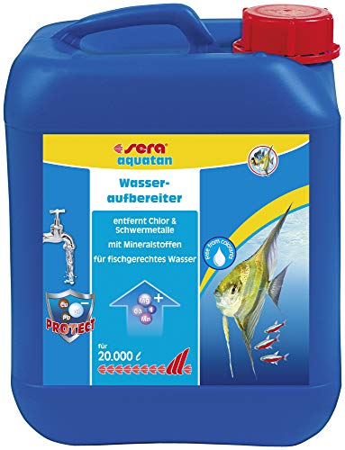 sera 03080 aquatan 5 Liter - Leitungswasseraufbereiter (5ml auf 20 Liter) für allzeit fischgerechtes, sicheres und klares Wasser