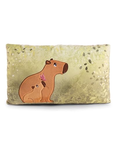 NICI 61226 Kissen Capybara Capy-Barbara 43x25cm grün-Flauschiges Kuscheltierkissen für Jungen, Mädchen, Babys und Kuscheltierliebhaber – ideal für Zuhause, Kindergarten oder unterwegs