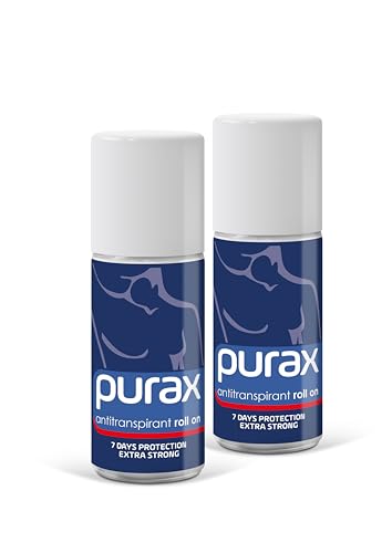 Purax Double Pack Antitranspirant Roll-On Extra Strong 50ml - 7 days protection, 2er Pack (2 x 50 ml)