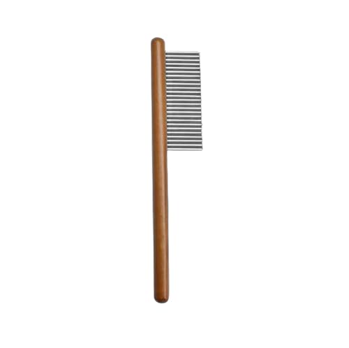 Katzenbürste for Entfernen von Haaren, Haustierhaarentfernungskamm, rutschfeste Pflegebürste, Edelstahl-Hundekämme, Bürsten (Color : Sparse-tooth comb, Size : One size)