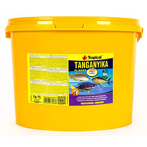 Tropical Tanganyika Flockenfutter Tanganyikaseecichliden, Tanganjika, 1er Pack (1 x 11 l)