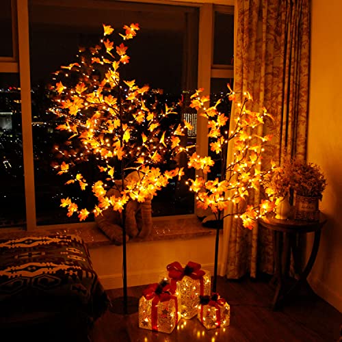 CCLIFE LED Ahorn Baum 150 180 cm innen Außen Weihnachten Christbaum Lichterbaum warmweiss Kaltweiß Weihnachtsbeleuchtung, Farbe:150cm mit 120 LEDs