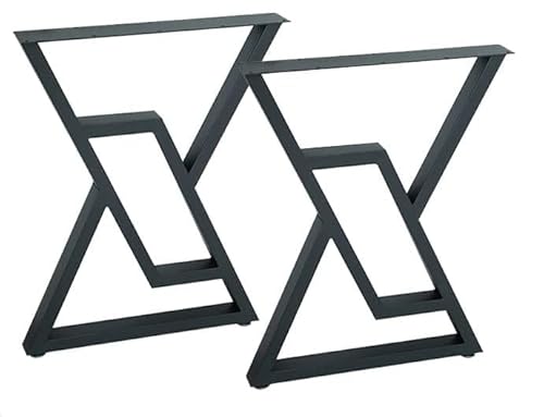 moebel17 OS Tischgestell Metall Schwarz Tischbein für Glastisch, Holztisch, Gartentisch, Esstisch. Maße: 55x72x3 cm 91317