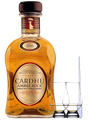 Cardhu Amber Rock Single Malt Whisky 0,7 Liter + 2 Glencairn Gläser + Einwegpipette 1 Stück