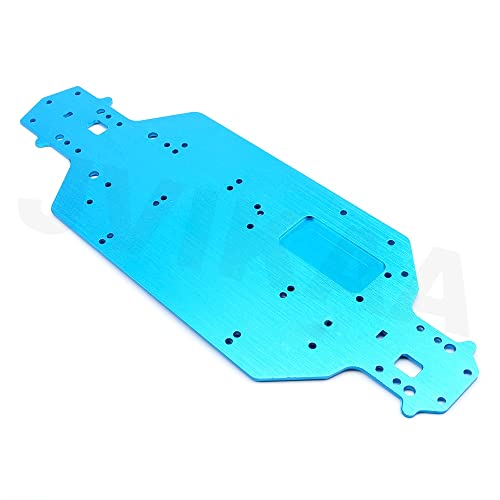 OZLLO Ferngesteuerte Autoteile for RC Auto HSP 03001 03602 Aluminiumlegierung Metall Chassis 3MM Dicke 1/10 Upgrade Teile for Flying Fish HSP 94103/94123 (Color : Blue)