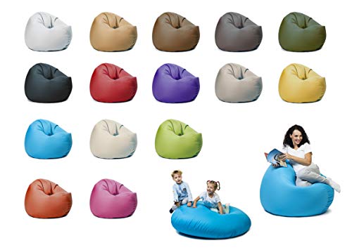 sunnypillow XXXL Sitzsack mit Füllung 145 cm Durchmesser 2-in-1 Funktionen zum Sitzen und Liegen Outdoor & Indoor für Kinder & Erwachsene viele Farben und Größen zur Auswahl Blau