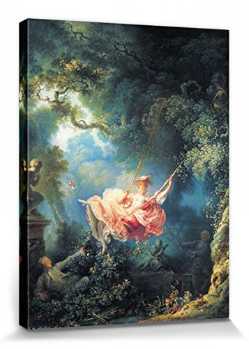 1art1 Jean-Honoré Fragonard - Die Glücklichen Zufälle Der Schaukel, 1767 Poster Leinwandbild Auf Keilrahmen 80 x 60 cm