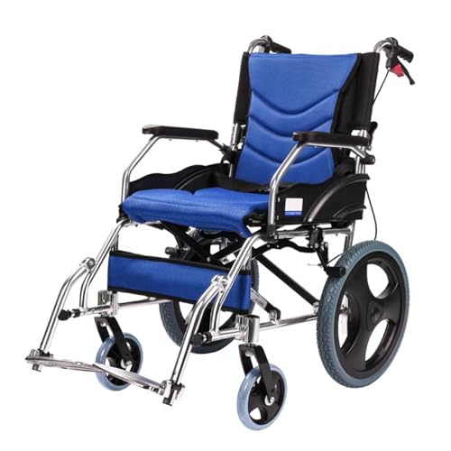 Rollstühle mit Selbstantrieb,Ultraleicht Rollstuhl Leicht Faltbar Reiserollstuhl,Rollstuhl für Behinderte,Premium Transportrollstuhl,für eine Belastung von 100 kg(Small rear wheel)