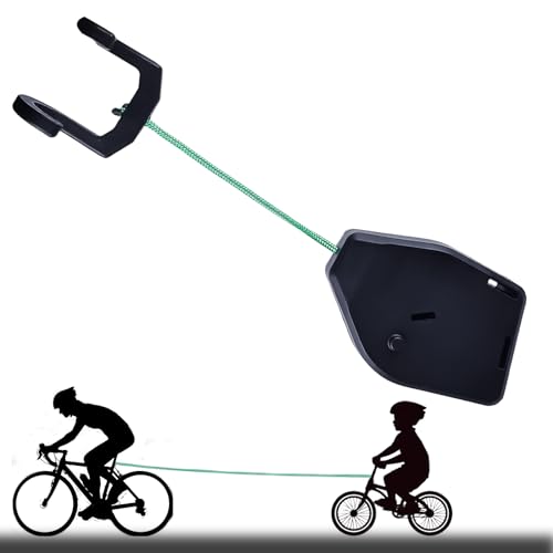 Leikurvo Fahrrad Abschleppseil Kinder, 2,5 Meter Abschleppsystem Bike Taxi Abschleppseil Tragbares Fahrrad-Traktionsseil Abschleppseile Abschleppsystem für Kinder und Erwachsene (Schwarz)