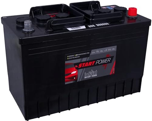 intAct Start-Power 60528GUG Starterbatterie 12V 105Ah, 680A (EN) Kaltstartstrom, zuverlässige und wartungsarme Batterie mit erhöhtem Auslaufschutz