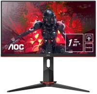 AOC Gaming 24G2U5/BK 60 cm (23,8 Zoll) Monitor (FHD, HDMI, DisplayPort, Free-Sync, 1ms Reaktionszeit, 75 Hz, 1920x1080) schwarz/rot