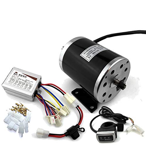L-faster 24V36V48V 500W Electric High Speed Engine MY1020 Brushed Motor with Foot Electric Bike Replacement Motor Use 25H Or T8F Chain (36V Thumb kit)