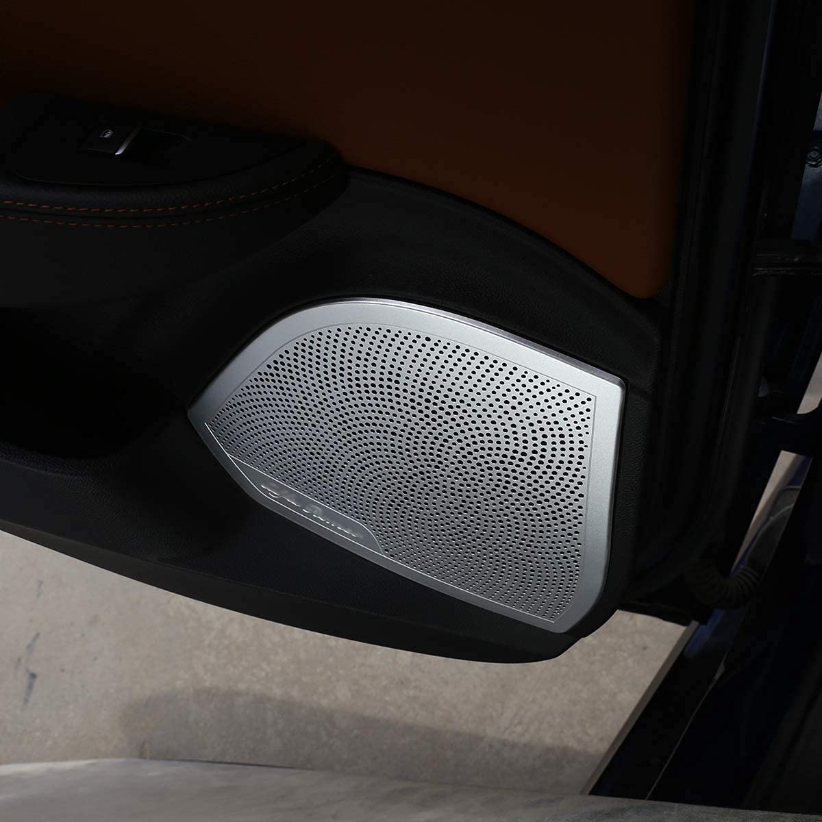 Aluminium-Legierung Auto Innenraum Tür Lautsprecher Rahmen Verkleidung Abdeckung 4 Stück für Romeo Giulia 2017 2018 2019 Auto-Zubehör