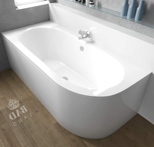 Eckbadewanne Badewanne Avita mit Acrylschürze, Füßen und Ablaufgarnitur GRATIS (160x75 LINKS)