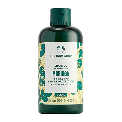 The Body Shop Moringa Shine & Protection Shampoo for Dull Hair, Vegan Silk Protein
