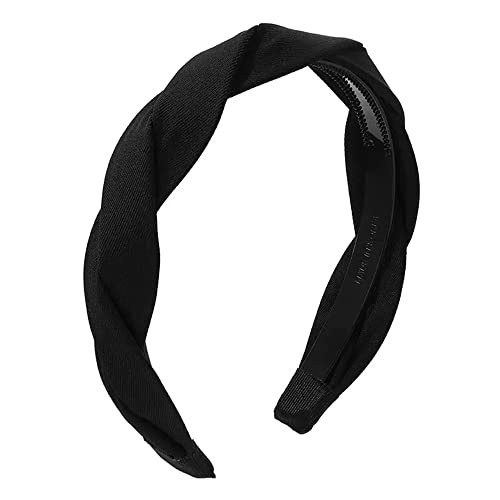 Haarreifen für Damen Vintage-Außenhaarband erhöht die Höhe des Totenkopf-Haares Stirnbänder (Farbe : Black, Size : 12x3.4cm)