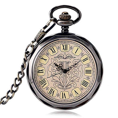 Unregelmäßige Exquisite mechanische Taschenuhr mit Handaufzug Skeleton Vintage Uhren für Männer Elegantes Geschenk Taschenuhr