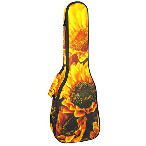 Ukulele Koffer Sonnenblume Ukulele Tasche 21 Zoll Wasserdicht Oxford Gig Bag Mit Tasche Für Jungen Mädchen