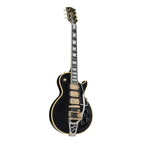 Gibson 1957 LP Custom Bigsby 3PU VOS Ebony #731159 - Custom E-Gitarre