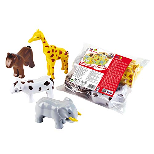 Klein Theo 71 Funny Puzzle Magnettierpuzzle im Beutel, 4 Tiere | Puzzleteile Werden mit Magneten verbunden | Spielzeug für Kinder ab 1 Jahr