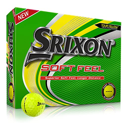 Srixon Soft Feel 12 Golfbälle, Tour Gelb, Einheitsgröße