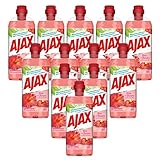 Ajax Allzweckrieniger Hibiskusblüten, Fête des Fleurs, Multi-Oberflächen-Reiniger 12er Pack(12 x 1 l)