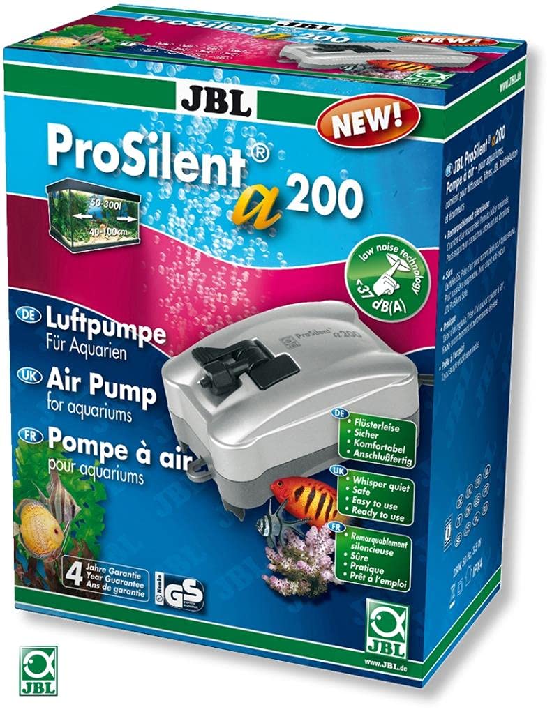 JBL ProSilent a200, 6054200, Luftpumpe für Süß- und Meerwasseraquarien von 50 - 300 L, 1 Stück (1er Pack)