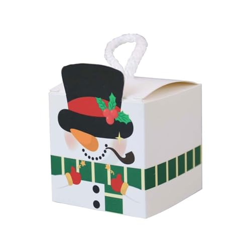 WATERBELINE Festliche Weihnachtsgeschenkboxen,50 Stück,Pralinenverpackungsbeutel für Heimdekorationen,Neujahrsdekoration,Papierbox,50 Stück