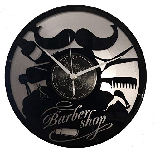 Instant Karma Clocks Wanduhr aus doppeltem Vinyl für Friseure, Barber Shop, Friseursalon Geschenkidee Modernes Design Schönheitssalon