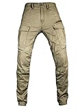 John Doe Stroker Cargo XTM Motorradhose Atmungsaktiv mit Protektoren Camel 28/34