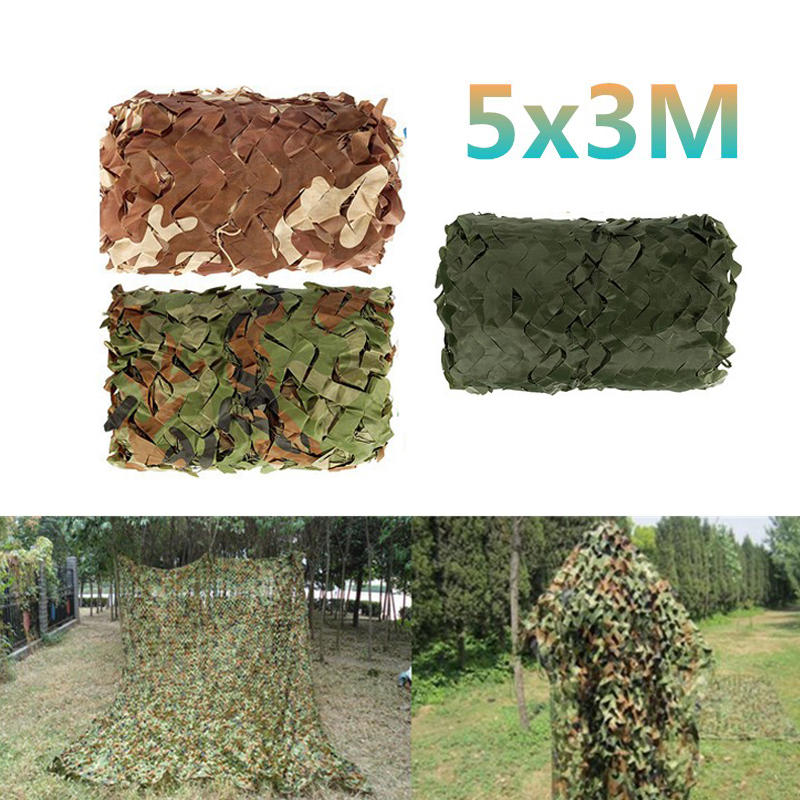 Allemand: Autoabdeckung in Militärtarnung im Maßstab 5x3m für die Jagd, Armeeausbildung im Wald, Camouflage-Netz für Cam