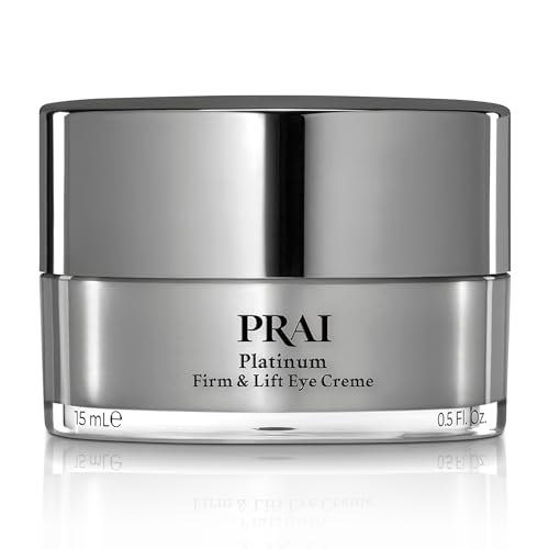 PRAI Platinum Firm & Lift Augencreme, 15 ml, hilft freie Radikale zu bekämpfen und verleiht der Haut Geschmeidigkeit