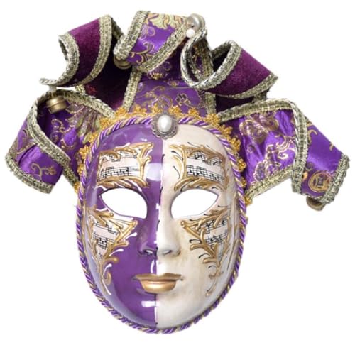 Swetopq Venedig-Maske Vollgesichtsmaske Narren-Masken Wanddekoration Vintage Frauen Gesicht Cosplay Requisiten Narrenmasken Vollgesicht Frauen Gesicht für Maskerade Partys