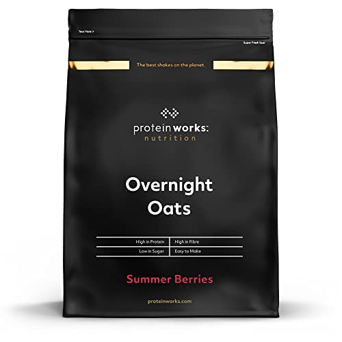 Overnight Oats | Sommerbeeren | Proteinreiches Fühstück | Zuckerarmer Snack | Haferflocken mit geringem GI | THE PROTEIN WORKS | 1kg