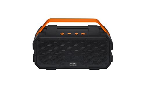 Mac Audio BT Wild 201 | Wasserfester Bluetooth-Lautsprecher für Duschkabinen und Saunen | für iOS und Android | 4 Stunden Akkulaufzeit - orange/Grey
