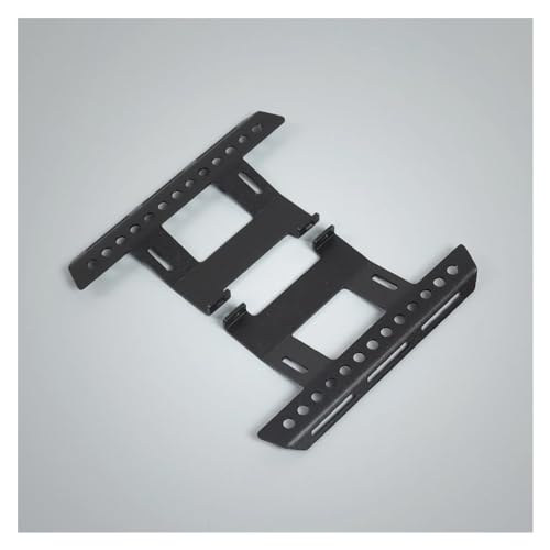 POSLAB Seitenplatten aus Aluminiumlegierung, Metallpedale, for 1/10 RC Crawler for Axial SCX10 90046 for RC4WD TF2 RGT 86100 Upgrade-Teile (Color : A Black)