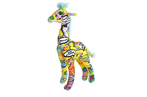 Wild Republic Message from The Planet Giraffe, Stofftier, 30 cm, Geschenk für Kinder, Plüschtier, hergestellt aus gesponnenen recycelten Wasserflaschen, umweltfreundlich