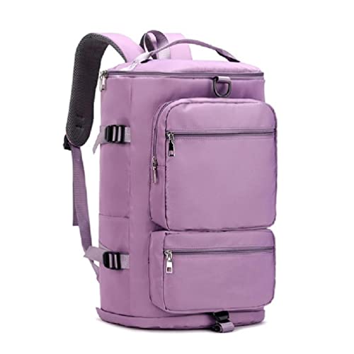 Turnbeutel für Damen und Herren Sport Duffle Bag Reiserucksack Weekender Übernachtung Tasche mit Schuhfach Duffle Bag für Männer Reisen, violett