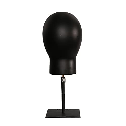 Fubdnefvo Mannequin-Kopfkappe, Perückenkopf, Schwarzer Mannequin-Kopf für Kopf-Display-Styling-Halter
