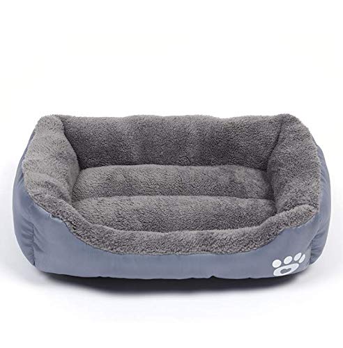 Plush Dog Bed Square Pet Kennel Nest Premium Anti-bite Non Slip Dirty-Proof Warm Dog Sleeping Bed for Large Medium Dog Cat