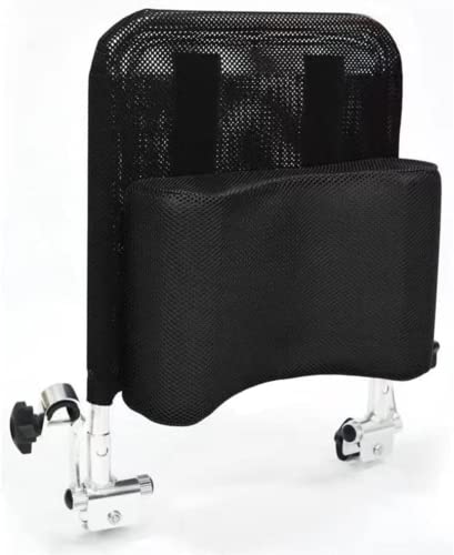 Verstellbares Rollstuhl-Kopfstützenkissen mit Rückengriffrohr, Rollstuhl-Nackenstütze, Kopfstütze, für Rollstuhlzubehör, 16-20 Zoll, Universal (Schwarz)