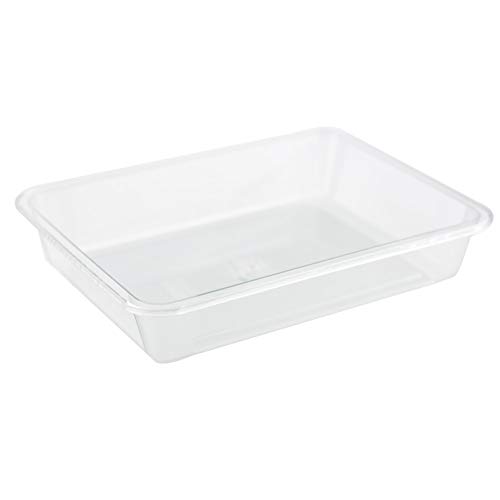 OMEM Reptile Fressnapf groß Wasser Dish, Holz Teller, Schale Turtles, S=27*21*4.7, Weiß