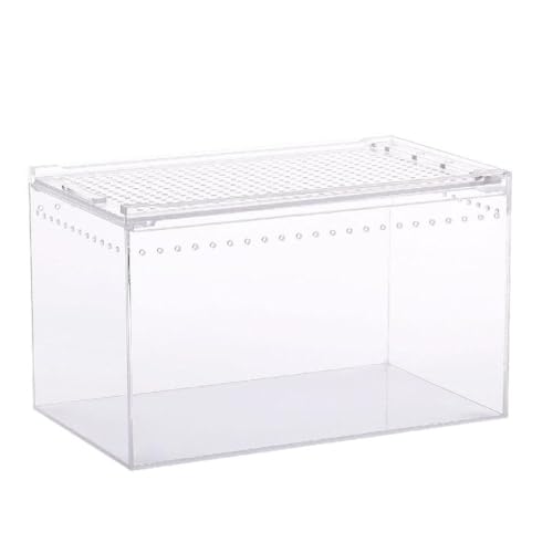 Futterbox Acryl Käfig Klar Design Würfel Container Für Spinnen Eidechsen Schlange Schnecke Schildkröten Kleine Haustier Box Shelter Box Acryl Box Verstecken