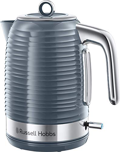 Russell Hobbs Wasserkocher Inspire grau, 1,7l, 2400W, Schnellkochfunktion, optimierte Ausgusstülle, herausnehmbarer Kalkfilter, Wasserstandsanzeige, Teekocher 24363-70 [Amazon Exklusiv]