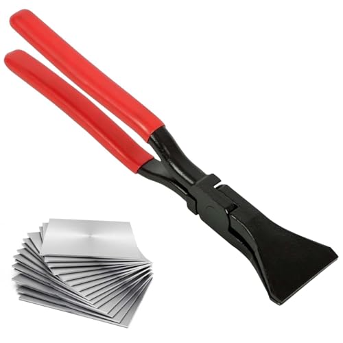 Falzzange: 180° Abkantzange Breit 60 mm Falzzange Blechzange Abfalzen Werkzeug mit Rutschfestem Griff erprobtes Dachdecker Werkzeug für Heimwerker(Rot)